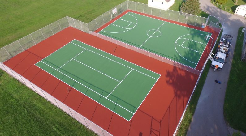 basketball court markings athletic tennis surfacing ohio coating